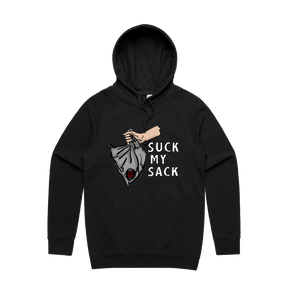S / Black / Large Front Print Goon Sack 🍷 - Unisex Hoodie