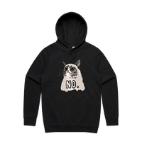 S / Black / Large Front Print Grumpy Cat! 😾 - Unisex Hoodie