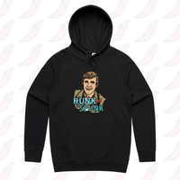 S / Black / Large Front Print Hunk Of Spunk 👱- Unisex Hoodie