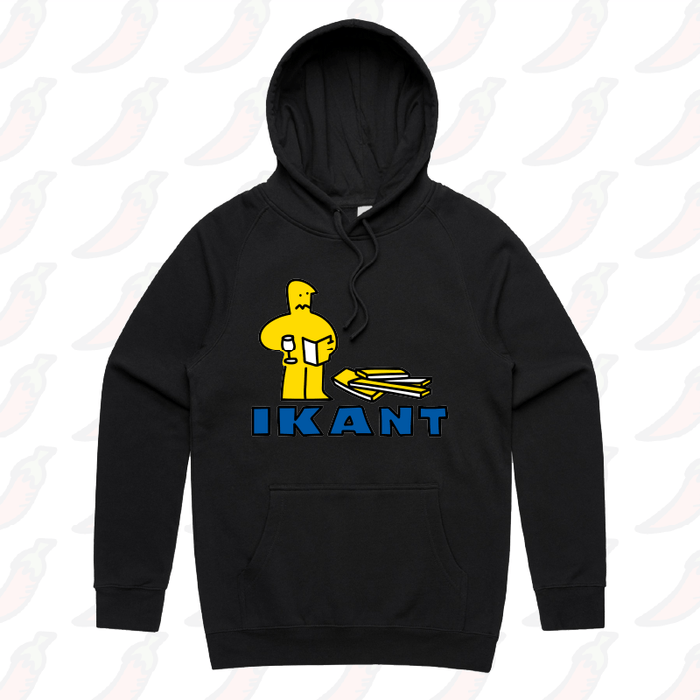 S / Black / Large Front Print IKant 🪛 – Unisex Hoodie