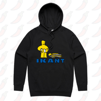 S / Black / Large Front Print IKant 🪛 – Unisex Hoodie