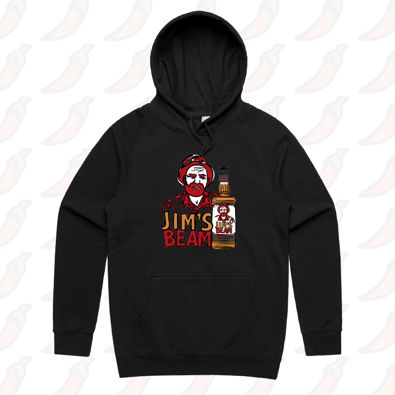 S / Black / Large Front Print Jim’s Beam 🥃👍 – Unisex Hoodie