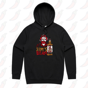 S / Black / Large Front Print Jim’s Beam 🥃👍 – Unisex Hoodie