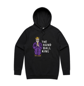 S / Black / Large Front Print K Rudd Handball King 👑 - Unisex Hoodie