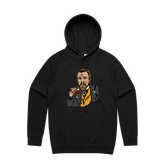 S / Black / Large Front Print Laughing Leo 🍷 - Unisex Hoodie