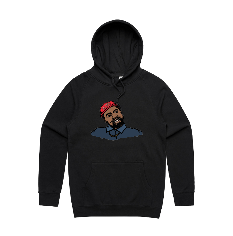 S / Black / Large Front Print Make America Yeezy Again 🦅 - Unisex Hoodie
