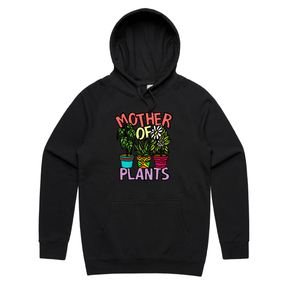 S / Black / Large Front Print Mother Of Plants 🌱🎍 – Unisex Hoodie
