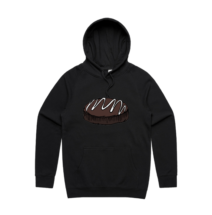 S / Black / Large Front Print Mud Cake 🎂 - Unisex Hoodie
