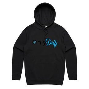 S / Black / Large Front Print Only Dilfs 👨‍👧‍👦👀 – Unisex Hoodie