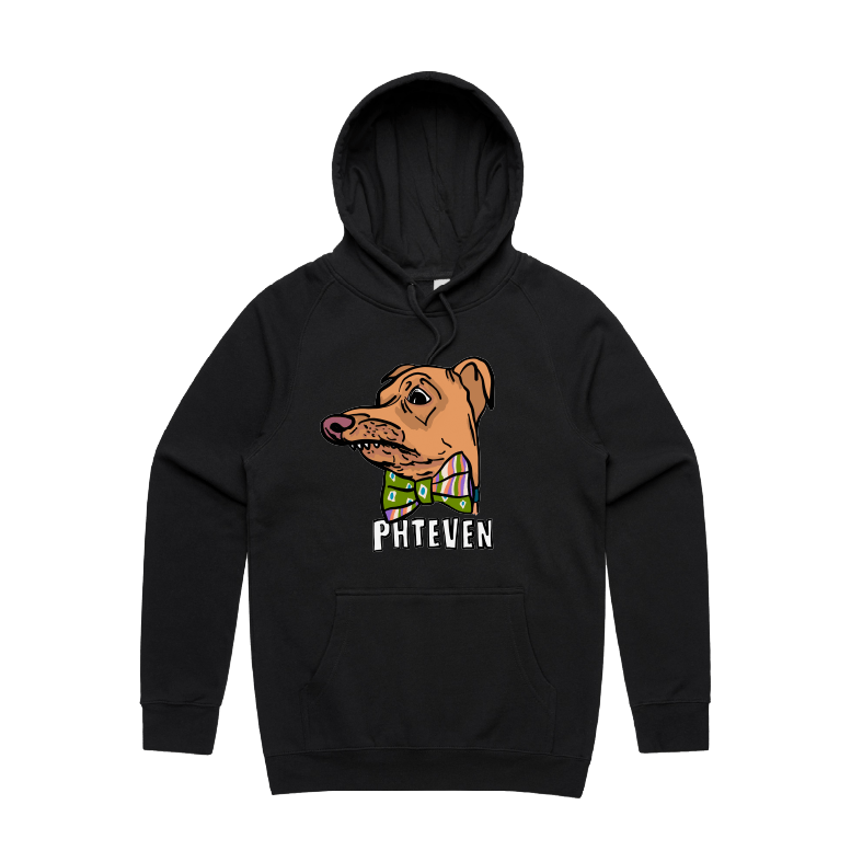 S / Black / Large Front Print Phteven Good Boy 🐶 - Unisex Hoodie