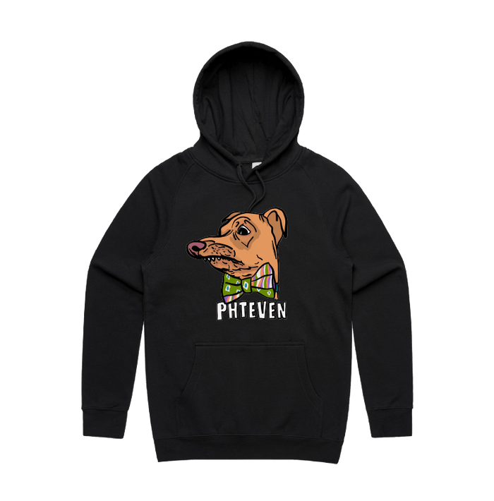 S / Black / Large Front Print Phteven Good Boy 🐶 - Unisex Hoodie