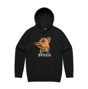 S / Black / Large Front Print Phteven Good Boy 🐶 - Unisex Hoodie