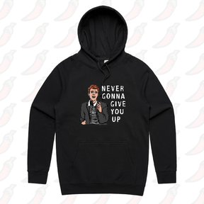 S / Black / Large Front Print Rick Roll 🎵 - Unisex Hoodie