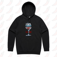 S / Black / Large Front Print Save Water Drink Wine 🍷- Unisex Hoodie