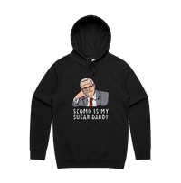 S / Black / Large Front Print Scomo Sugar Daddy 💸 - Unisex Hoodie