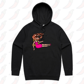 S / Black / Large Front Print Shrimp on a Barbie 👜 - Unisex Hoodie