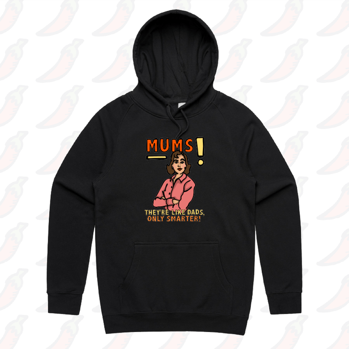 S / Black / Large Front Print Smart Mum 🧠 –  Unisex Hoodie