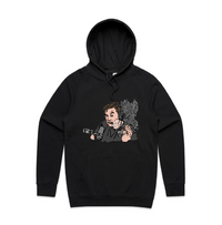 S / Black / Large Front Print Smokin' Elon 💨 - Unisex Hoodie