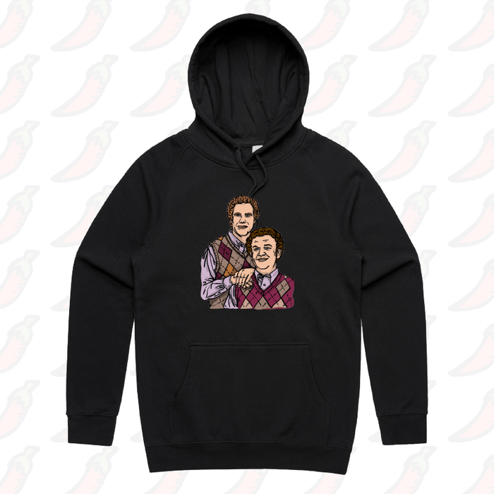 S / Black / Large Front Print Step Brothers 👨🏽‍🤝‍👨🏻 - Unisex Hoodie