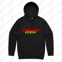 S / Black / Large Front Print Superbroke Car guy 🚗💸 – Unisex Hoodie