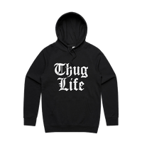 S / Black / Large Front Print Thug Life 🖕🏾 - Unisex Hoodie