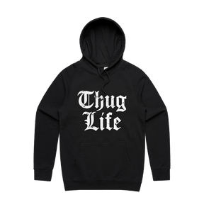 S / Black / Large Front Print Thug Life 🖕🏾 - Unisex Hoodie