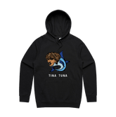 S / Black / Large Front Print Tina Tuna 🐟 - Unisex Hoodie