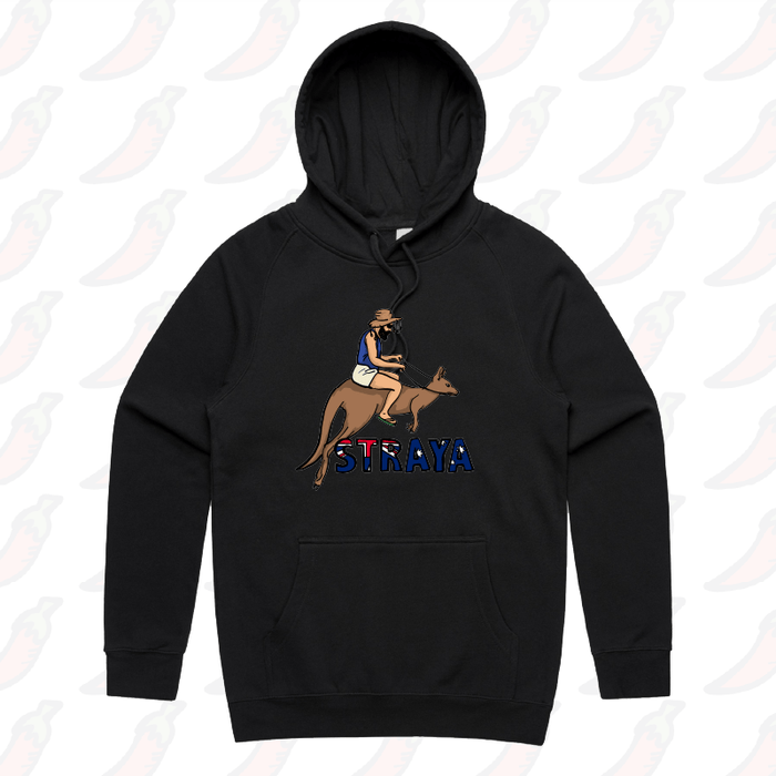 S / Black / Large Front Print Uber Roo 🦘 - Unisex Hoodie