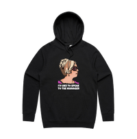 S / Black / Large Front Print Unleash the Karen 😤 - Unisex Hoodie