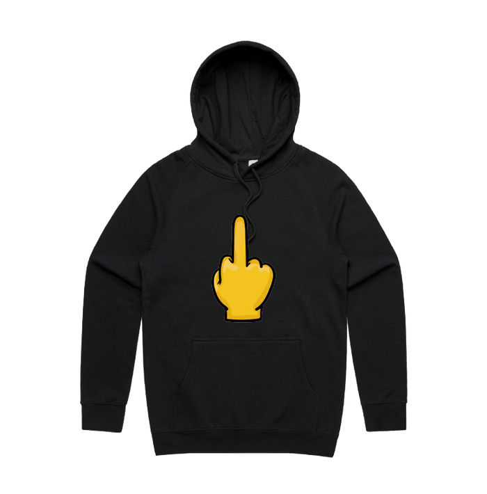 S / Black / Large Front Print Up Yours 🖕 - Unisex Hoodie