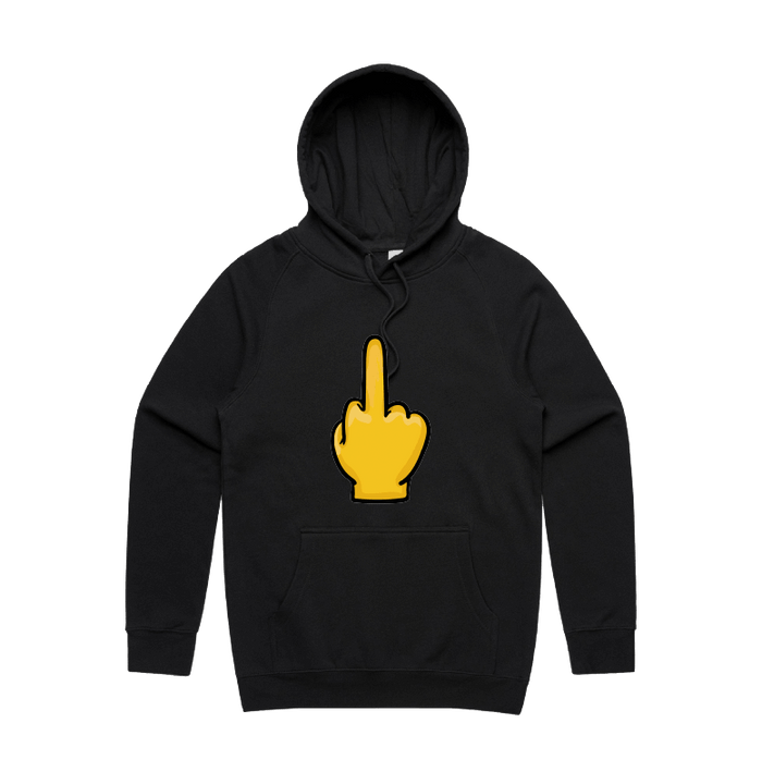 S / Black / Large Front Print Up Yours 🖕 - Unisex Hoodie