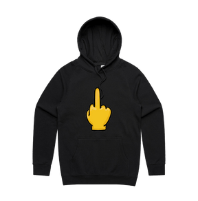 S / Black / Large Front Print Up Yours 🖕 - Unisex Hoodie