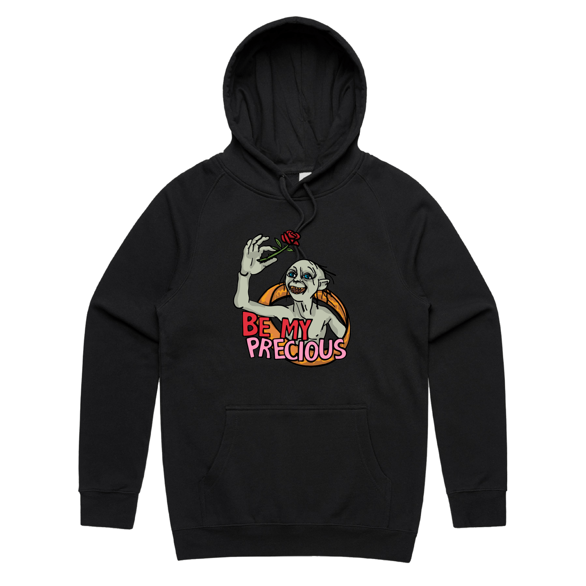 S / Black / Large Front Print Valentines Precious 🌹 – Unisex Hoodie