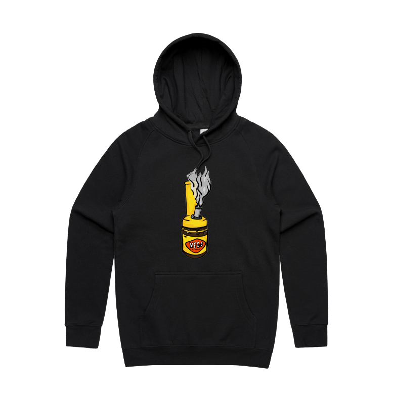 S / Black / Large Front Print Vegoblaze 🌬️ - Unisex Hoodie