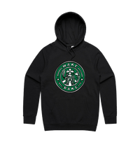 S / Black / Large Front Print Wake & Bake 🚬 - Unisex Hoodie