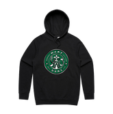 S / Black / Large Front Print Wake & Bake 🚬 - Unisex Hoodie