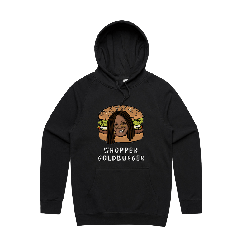 S / Black / Large Front Print Whopper Goldburger 🍔 - Unisex Hoodie