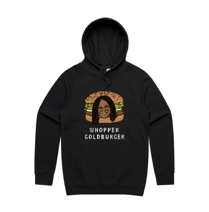 S / Black / Large Front Print Whopper Goldburger 🍔 - Unisex Hoodie