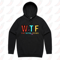 S / Black / Large Front Print WTF 🍷💅 – Unisex Hoodie