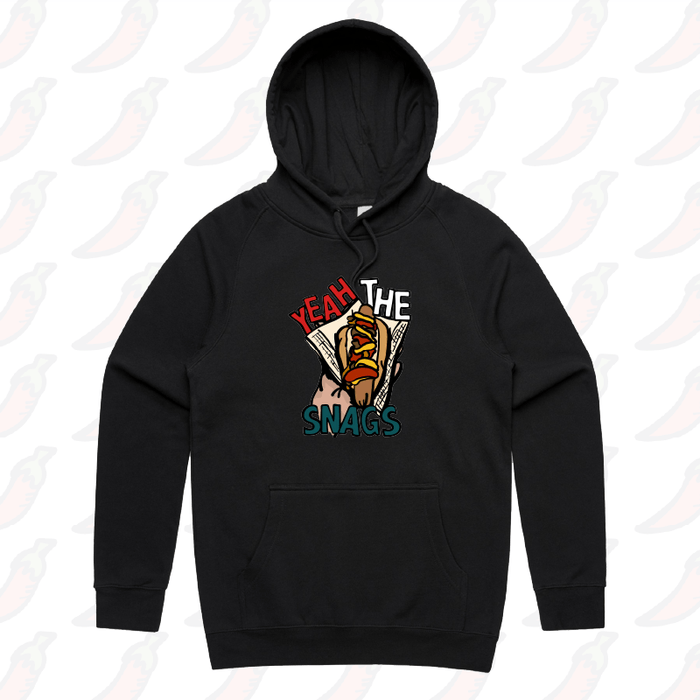 S / Black / Large Front Print Yeah the Snags! (YTS!) 🌭 - Unisex Hoodie