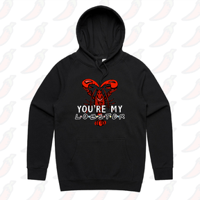 S / Black / Large Front Print You’re My Lobster 🦞- Unisex Hoodie