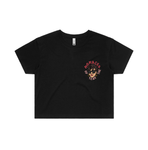 S / Black Momager 🕶️ - Women's Crop Top