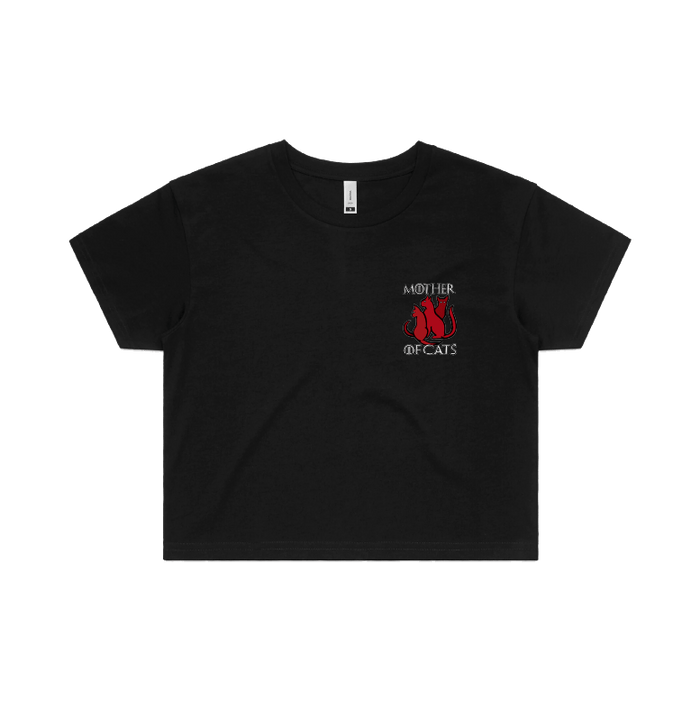 S / Black Mother of Cats 🐈 - Women's Crop Top