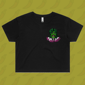 S / Black Old Gregg 🧟‍♂️🛶 - Women's Crop Top