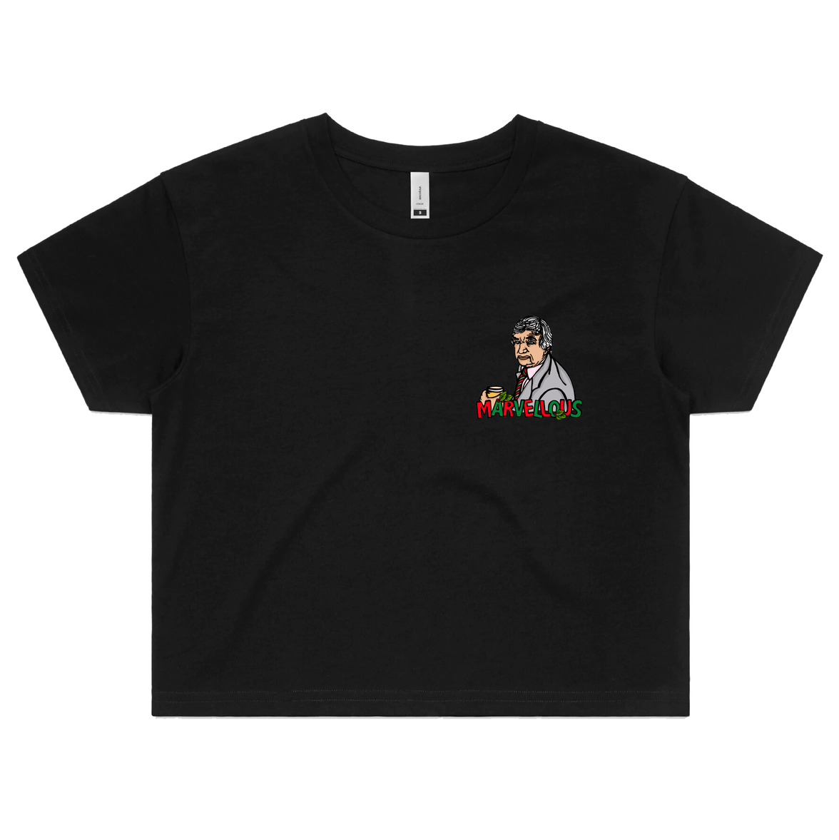 S / Black Richie Marvellous 🏏 – Women's Crop Top