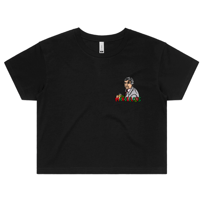 S / Black Richie Marvellous 🏏 – Women's Crop Top