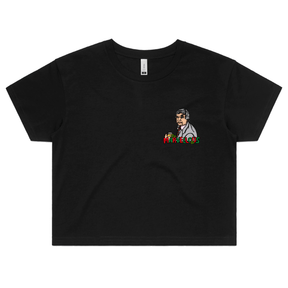 S / Black Richie Marvellous 🏏 – Women's Crop Top