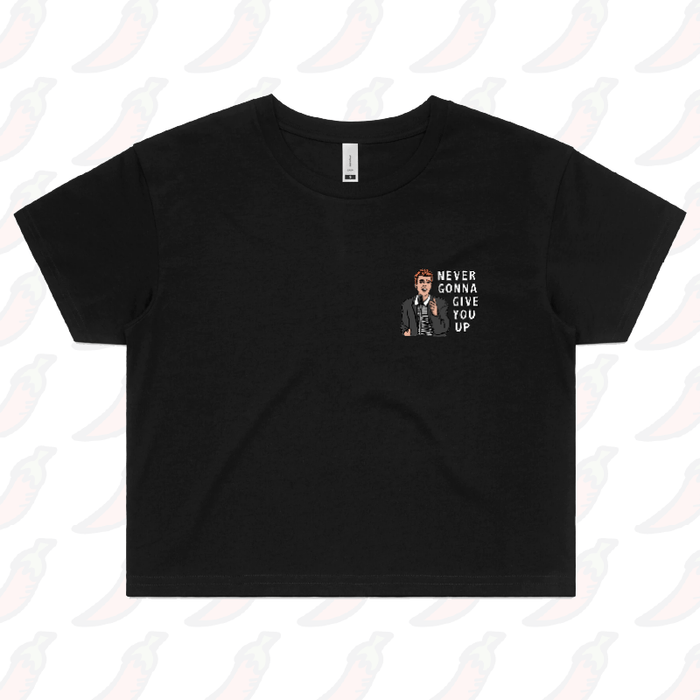 S / Black RICK ROLL 🎵 - Women's Crop Top