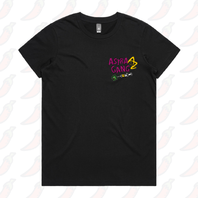 S / Black / Small Front Design Astra Gang 💉 - Women's T Shirt