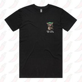 S / Black / Small Front Design Baby Yoda Love 👽❤️ - Men's T Shirt